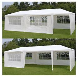 Newww10'x 30' White Gazebo Wedding Party Tent Canopy With 6 Windows & 2 Sidewalls-8