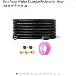 VEVOR Pressure Washer Hose, 50 FT, 1/4" 