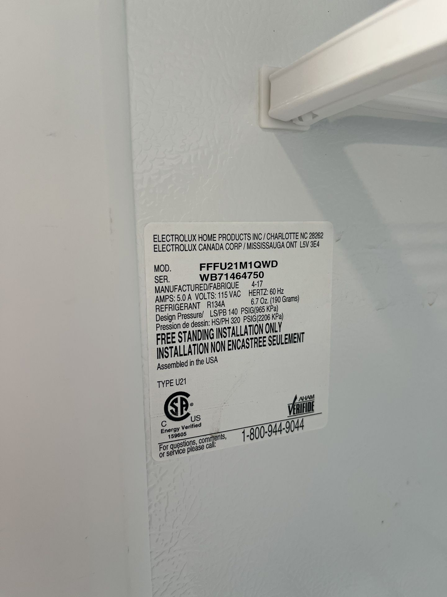 Frigidaire Freezer Manual Defrost