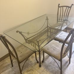 Heavy Glass Dining Table 
