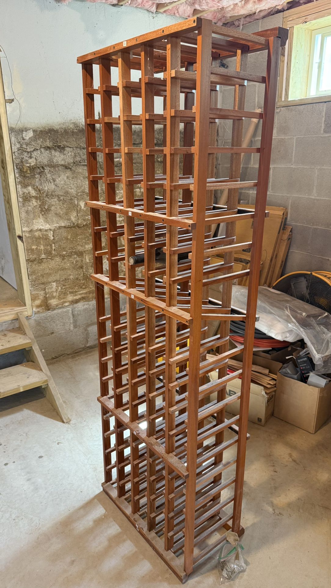 70 Bottle Capacity Wooden Wine Rack