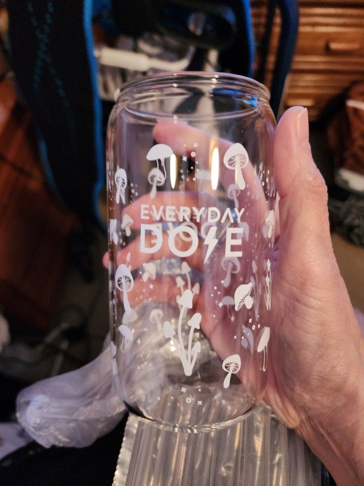 Everydose Mushroom Coffee Glass
