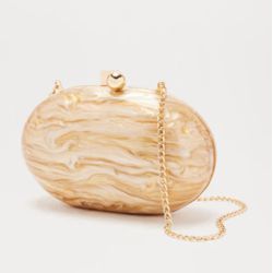 NEW Fashion Nova Champagne clutch