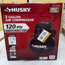 Husky 3 Gallon 120 PSI Portable Air Compressor.