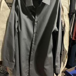 Men’s Gray Dress Shirt Sz Lg. 