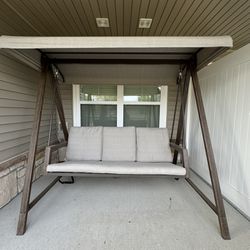 Outdoor Swing Set With Cushions