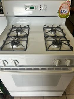 GE stove (delivery+install available) Width 30”