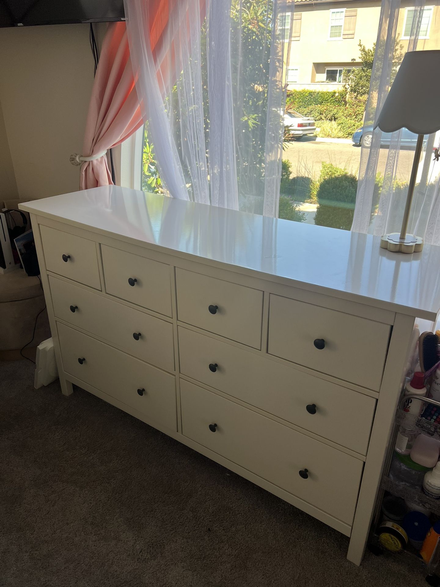 White IKEA HEMNES 8-Drawer Dresser
