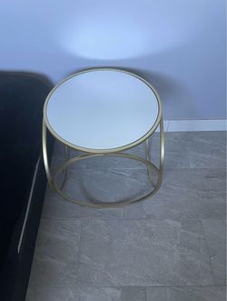 Gold Finished Round Table 