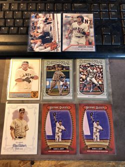 San Francisco assorted baseball cards. 2$ for all shown.