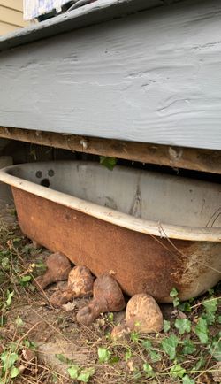 Cast iron claw foot tub