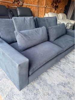 West Elm Midnight blue Couch 82"