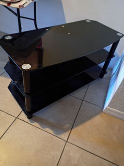 Tv glass table