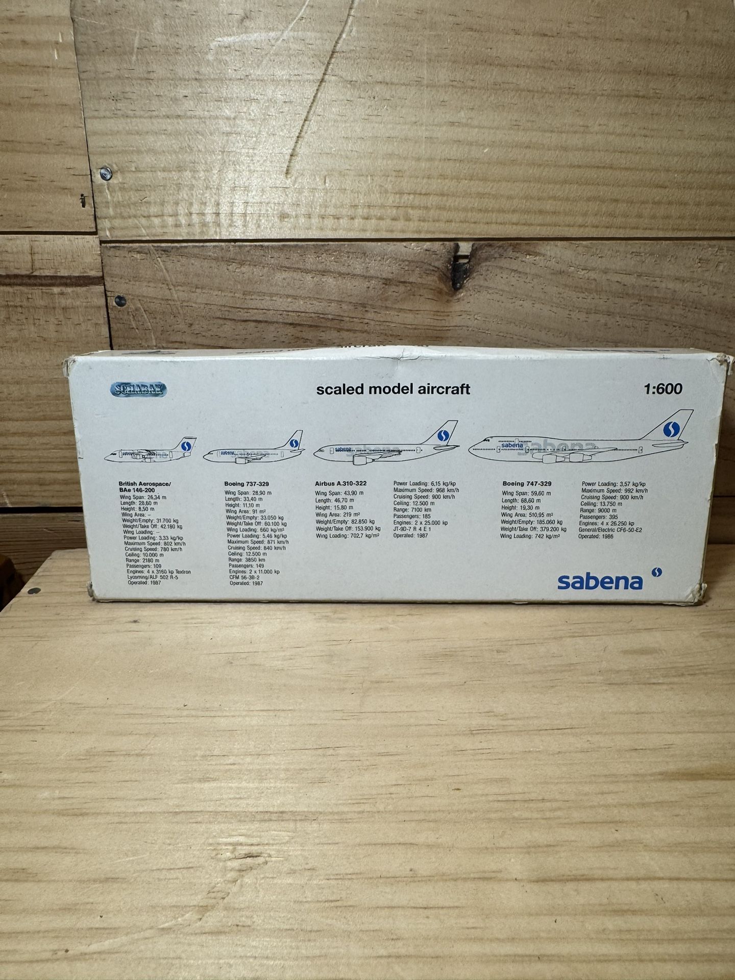 Sabena Scale 1:600 model Godfroid Colors Set of 4 models