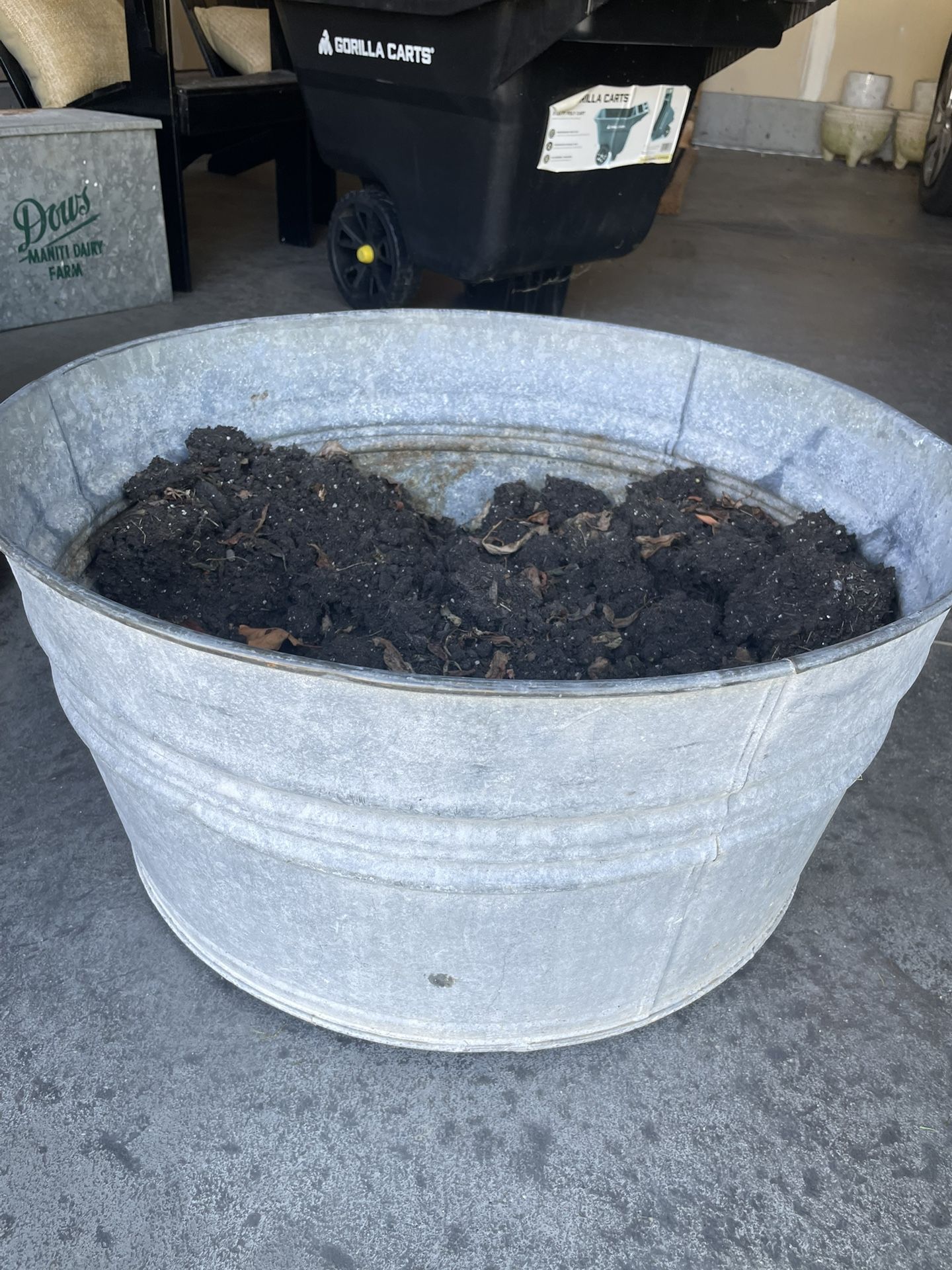 Tin Flower Bucket