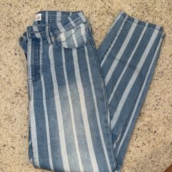 RSQ high rise ankle skinny Striped Skinny Jeans