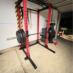 Full Weight Set Up Like New Weight Rack Squat Rack 