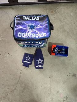 Dallas cowboys lunch cooler with salt and pepper shakers