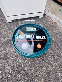 NEW Bucket of 24 Official Size Lacrosse Balls (Unopened)