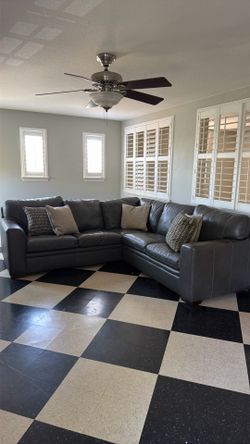 Living Spaces Lester sectional with extension. Excellent condition