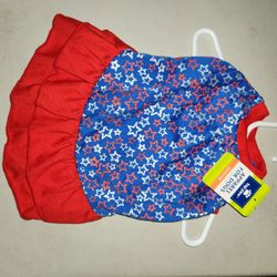 Top Paw Doggie Dress Blue/red