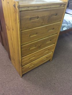 5 drawer solid wood chest of drawers
