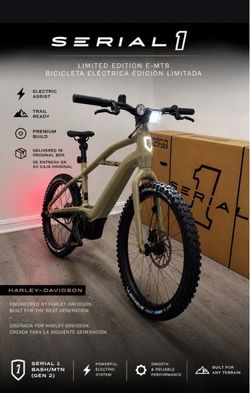 NEW / NUEVA Serial 1 Harley-Davidson Electric Mountain Bike (E-MTB) | Talla M / Size M | Extra Battery / Batería Adicional