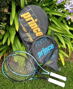 2 Prince Tennis Racquets + Covers – Great Condition
