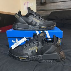 Adidas NMD_R1.V2 “Black/Metallic Gold” Mens Size 6