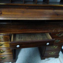 Antique Desk With Sliding Shutter