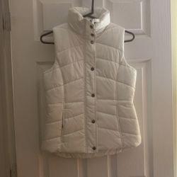 white puffy vest 