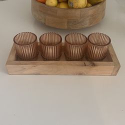 Solid Wood Candle Holder 