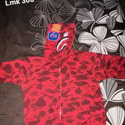 Bape Hoodie M Red 