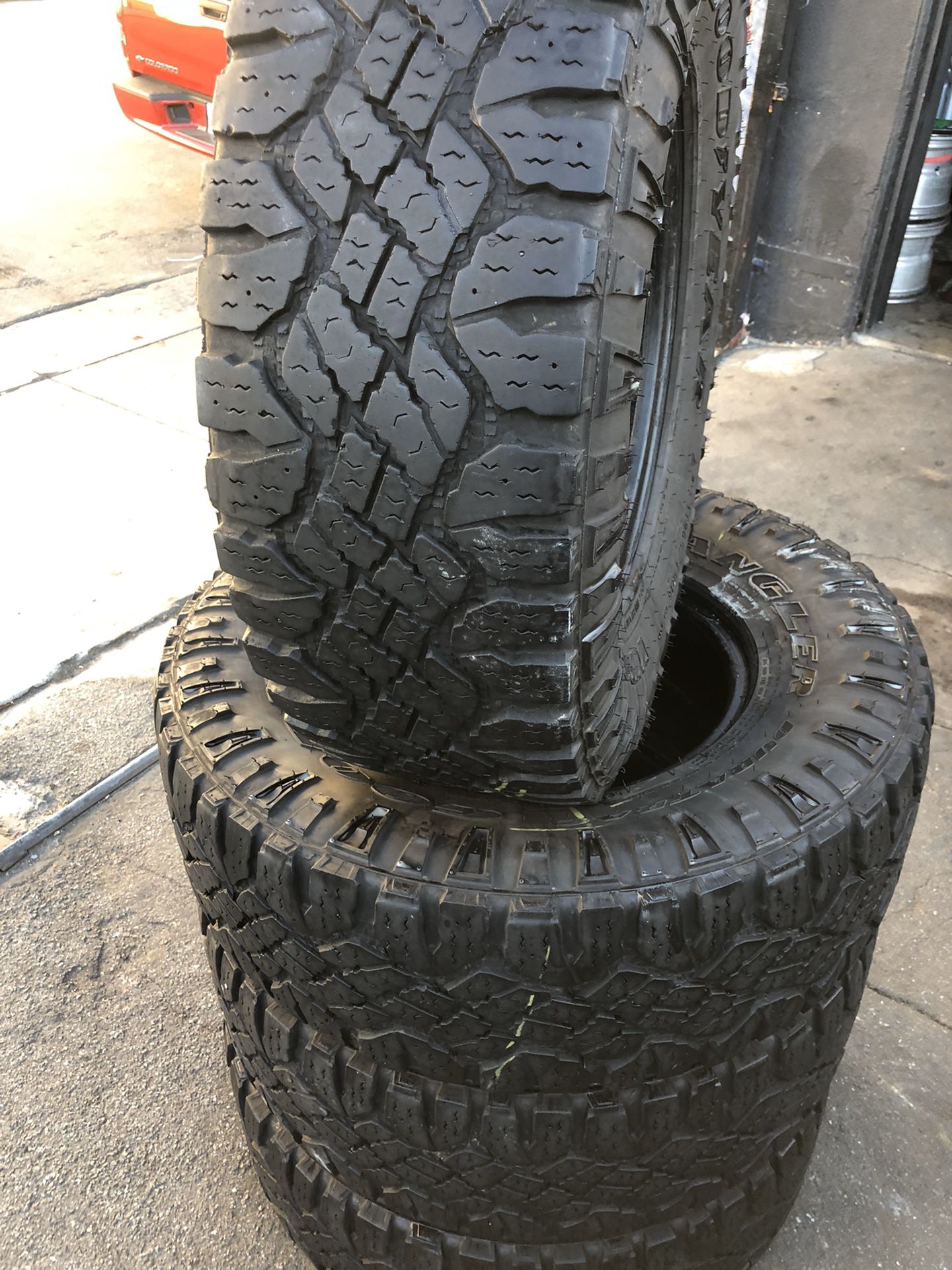 265/75R16 goodyear A/t tires (4 for $340