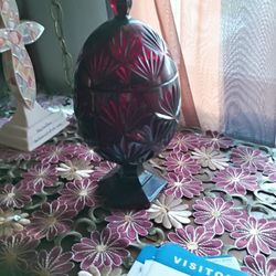 Luminary Ruby Red Glass Candy Dish