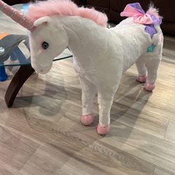 Melissa & Doug Giant Unicorn - Lifelike Plush Stuffed Animal