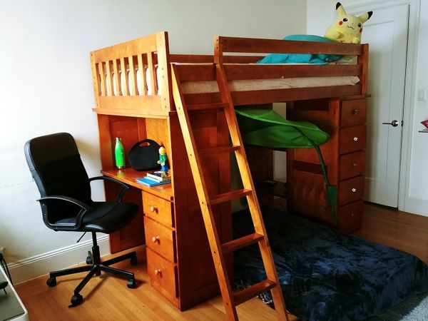 Solid Wood Bunk Bed With Desk And Drawers For In San Francisco Solid Wood Bunk Bed With Desk And Drawers