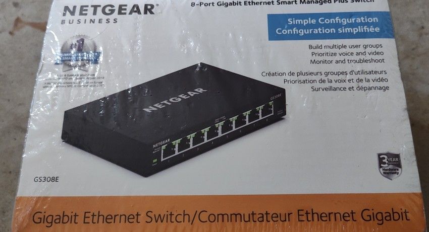 NETGEAR 8-Port Gigabit Ethernet Switch Hub Desktop, Network Splitter