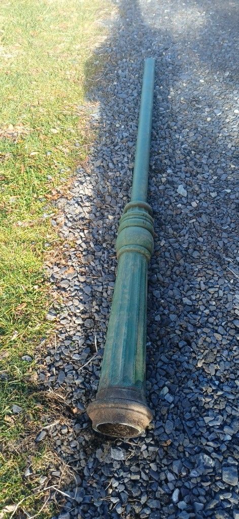 Vintage Fluted Cast Iron Lamp Post