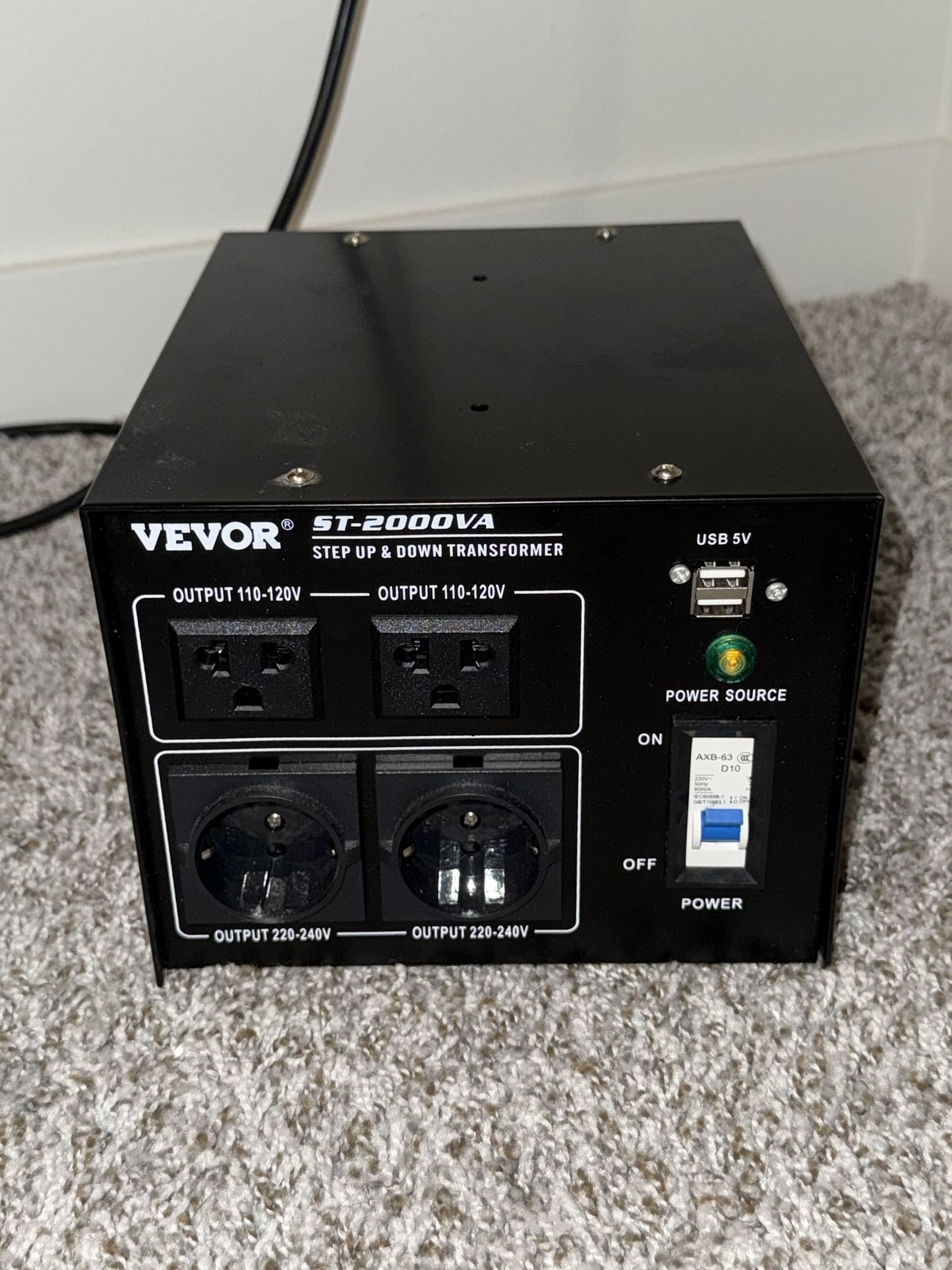 Voltage Converter Transformer 2000-Watt 240V to 110V, 110V to 240V