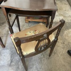 telephone table and chair