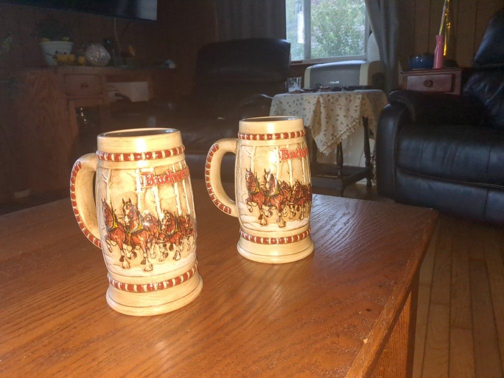 1981 Budweiser Holiday Stein No Chips No Boxes