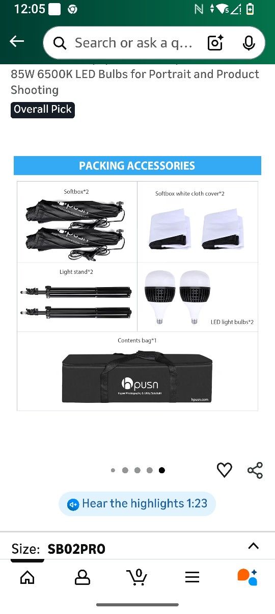 Softbox Photography Lighting Kit