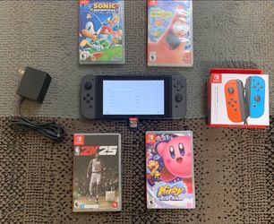 Nintendo Switch Bundle + 5 Games + Extra Joy-Cons – $320 OBO