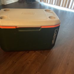 Coleman green And Orange cooler 