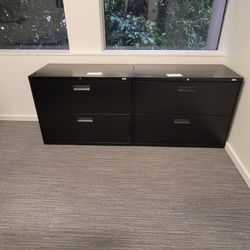 2 drawer metal file cabinet set