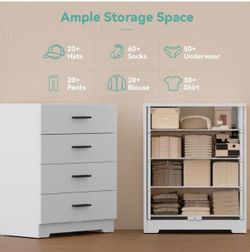 ❤️‍🔥 #B  4-Drawer Dresser with Power Outlets