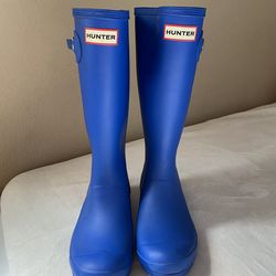 Hunter Original Tall Rain Boots Blue – Size 6