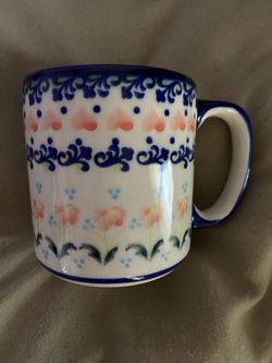 Polish pottery mug