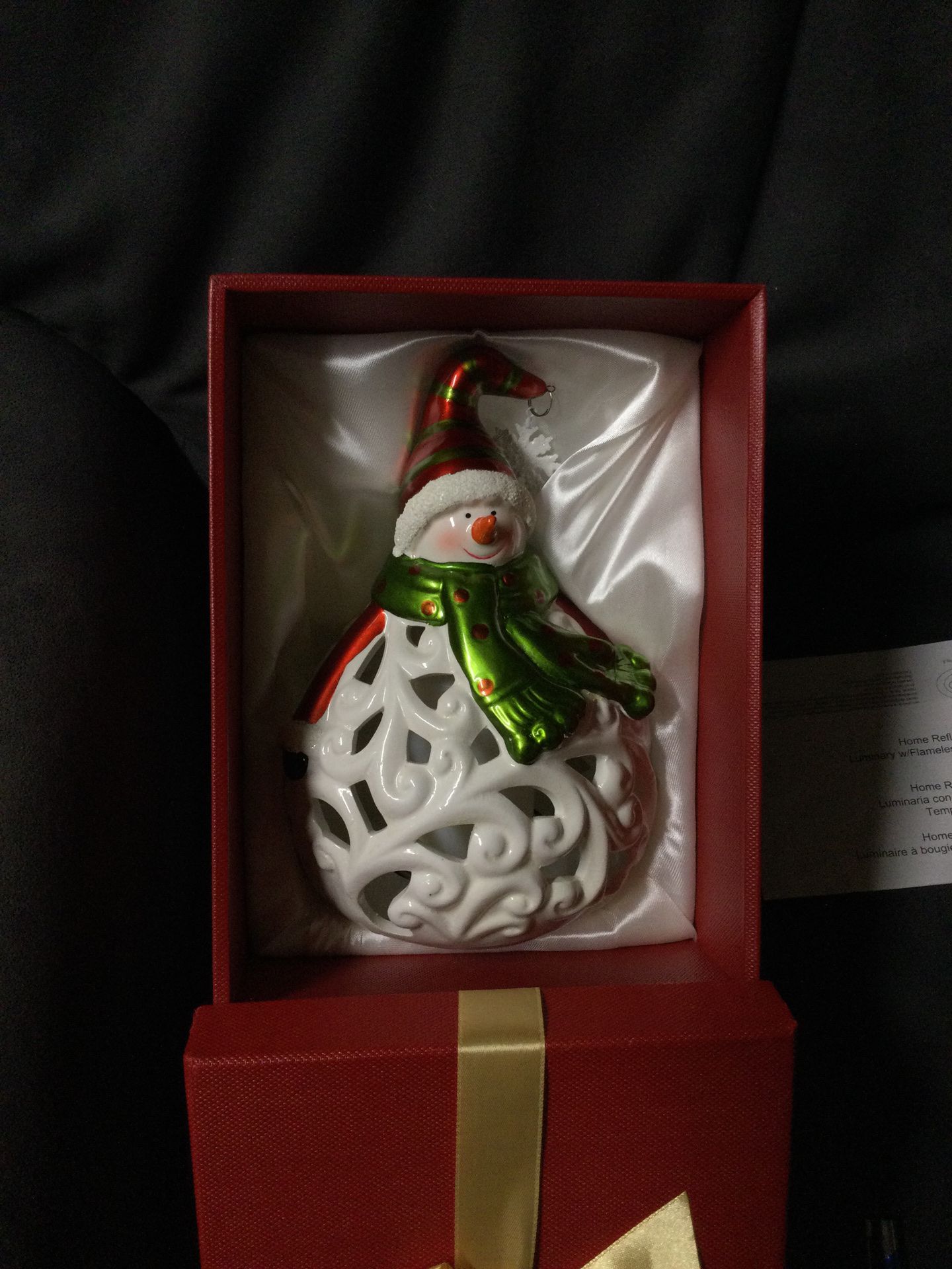 Snowman w/ Flameless Candle
